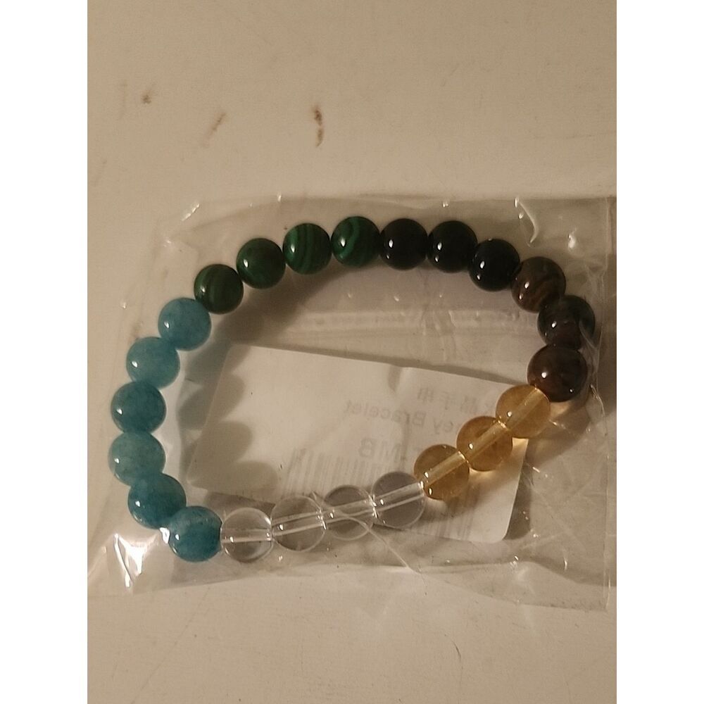 Multi-Color Beaded Stretch Money Bracelet